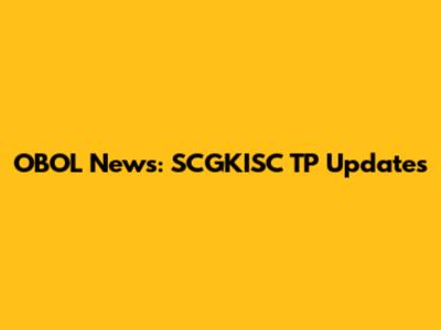 OBOL News: SCGKISC TP Updates