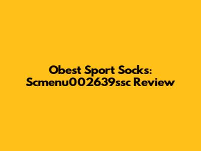 Obest Sport Socks: Scmenu002639ssc Review