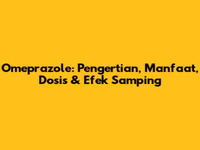 Omeprazole: Pengertian, Manfaat, Dosis & Efek Samping