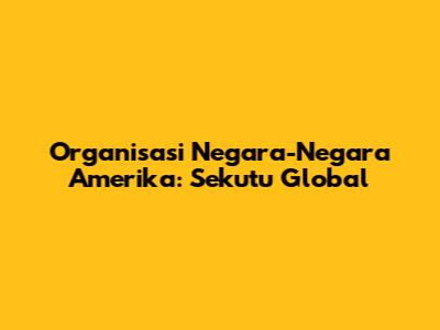 Organisasi Negara-Negara Amerika: Sekutu Global