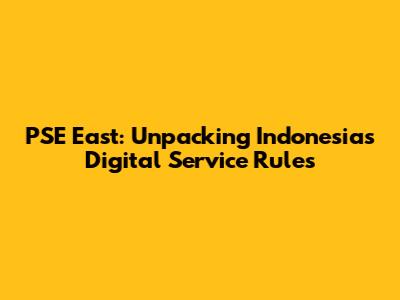 PSE East: Unpacking Indonesia's Digital Service Rules