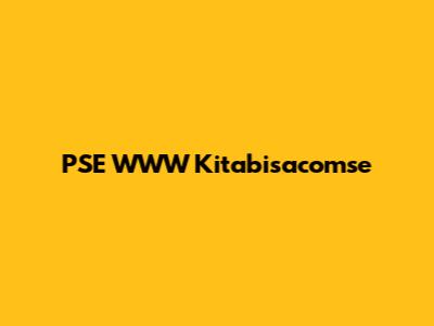 PSE WWW Kitabisacomse