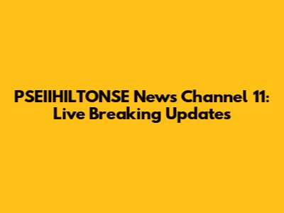PSEIIHILTONSE News Channel 11: Live Breaking Updates