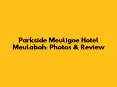 Parkside Meuligoe Hotel Meulaboh: Photos & Review