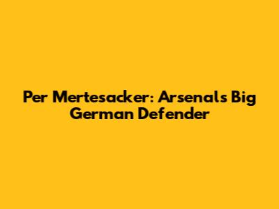 Per Mertesacker: Arsenal's Big German Defender