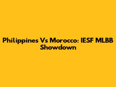 Philippines Vs Morocco: IESF MLBB Showdown