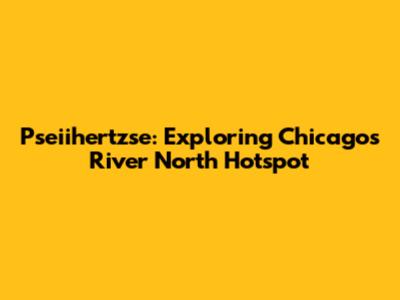 Pseiihertzse: Exploring Chicago's River North Hotspot