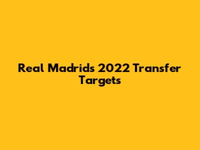 Real Madrid's 2022 Transfer Targets