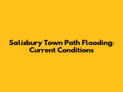 Salisbury Town Path Flooding: Current Conditions