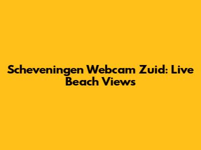 Scheveningen Webcam Zuid: Live Beach Views