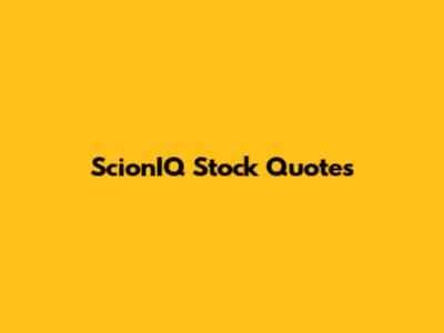 ScionIQ Stock Quotes