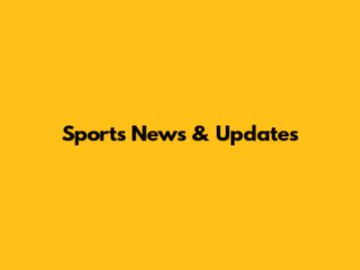 Sports News & Updates