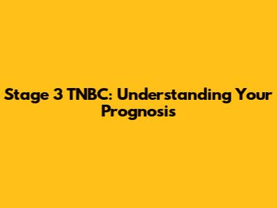 Stage 3 TNBC: Understanding Your Prognosis
