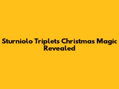 Sturniolo Triplets Christmas Magic Revealed