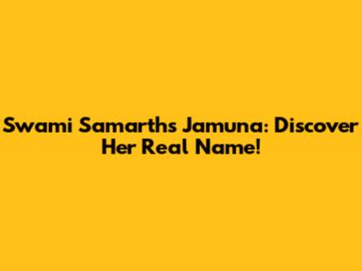 Swami Samarth's Jamuna: Discover Her Real Name!
