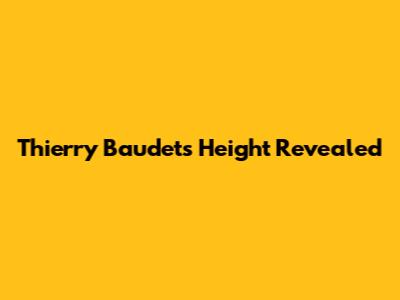 Thierry Baudet's Height Revealed