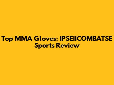 Top MMA Gloves: IPSEIICOMBATSE Sports Review