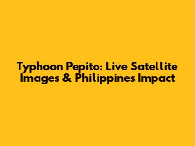 Typhoon Pepito: Live Satellite Images & Philippines Impact