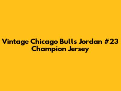Vintage Chicago Bulls Jordan #23 Champion Jersey
