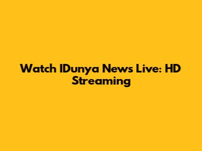 Watch IDunya News Live: HD Streaming