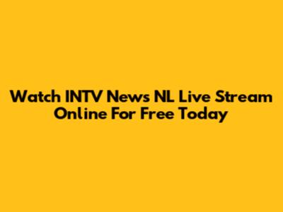 Watch INTV News NL Live Stream Online For Free Today