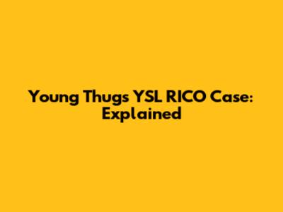 Young Thug's YSL RICO Case: Explained