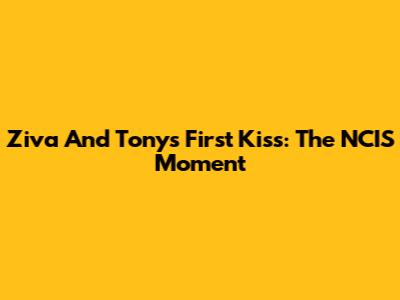 Ziva And Tony's First Kiss: The NCIS Moment