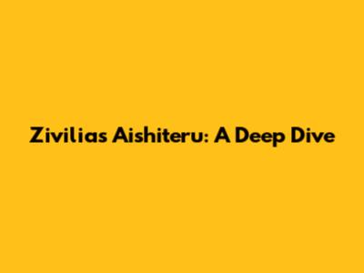 Zivilia's "Aishiteru": A Deep Dive